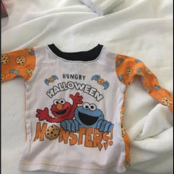 Sesame Street Other - Sesame Street Hungry Halloween Monsters Shirt - Orange and White
